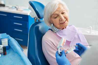 old woman at dentist